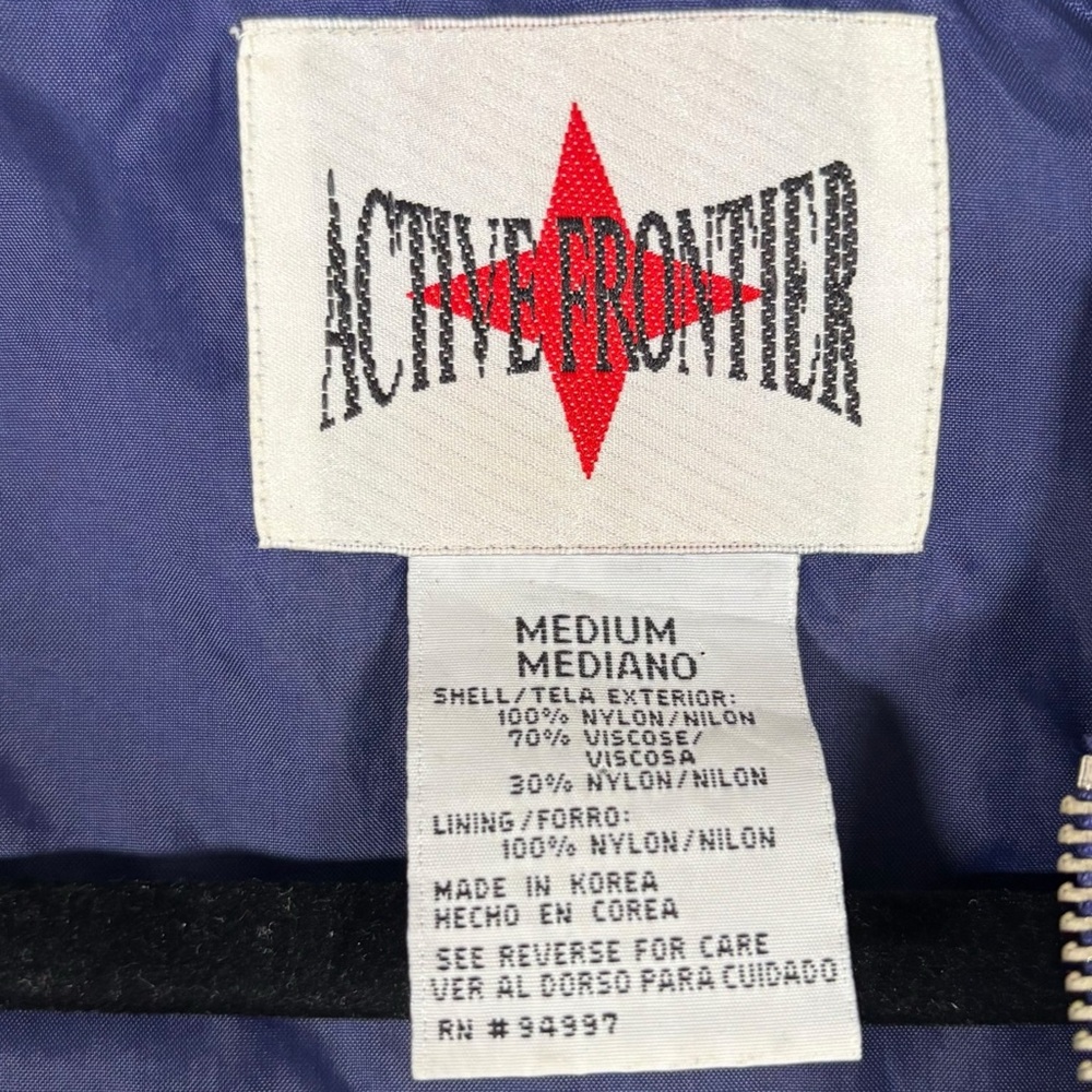 Men's Blue and Silver Hooded Jacket - Picture 9 of 10